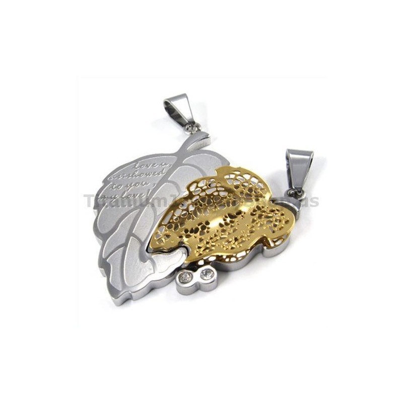 Pendentifs Love You En Titane Avec Chaînes Sans Diamants Pendentifs Love You En Titane Avec Chaînes Sans Diamants