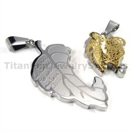 Pendentifs Love You En Titane Avec Chaînes Sans Diamants