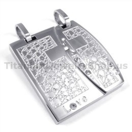 Pendentifs Love Titanium Lovers Avec Chaînes Sans Diamants