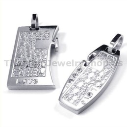 Pendentifs Love Titanium Lovers Avec Chaînes Sans Diamants