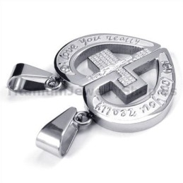 Pendentifs Love You Really En Titane Avec Chaînes Sans Diamant