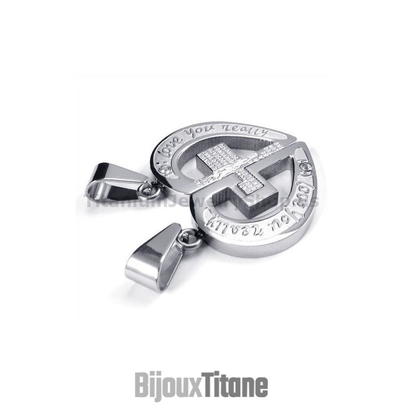 Pendentifs Love You Really En Titane Avec Chaînes Sans Diamant Pendentifs Love You Really En Titane Avec Chaînes Sans Diamant