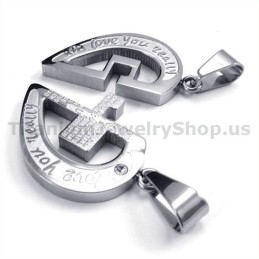 Pendentifs Love You Really En Titane Avec Chaînes Sans Diamant
