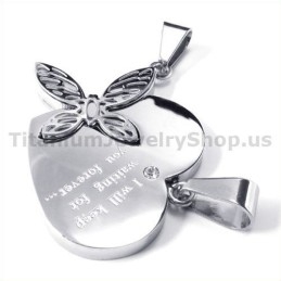 Je T'Attendrai Toujours ! Pendentifs Pour Amoureux Du Titane - Chaînes Gratuites