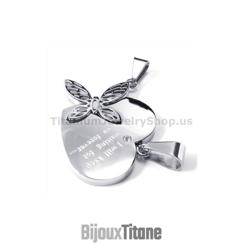 Je T'Attendrai Toujours ! Pendentifs Pour Amoureux Du Titane - Chaînes Gratuites Je T'Attendrai Toujours ! Pendentifs Pour Amoureux Du Titane - Chaînes Gratuites