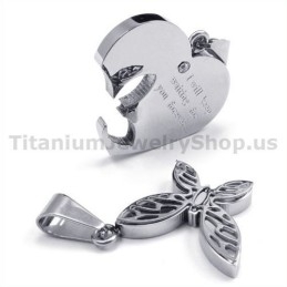 Je T'Attendrai Toujours ! Pendentifs Pour Amoureux Du Titane - Chaînes Gratuites