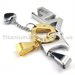 Pendentifs En Or Pour Amoureux Du Titane Avec Chaînes Sans Diamants