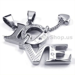 Pendentifs Love Titanium Lovers Avec Chaînes Sans Diamants