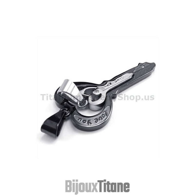 Pendentifs Clés En Titane Noir Pour Amoureux - Chaînes Gratuites Pendentifs Clés En Titane Noir Pour Amoureux - Chaînes Gratuites