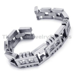 Bracelet En Titane Pour Homme Avec Diamants