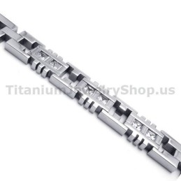 Bracelet En Titane Pour Homme Avec Diamants