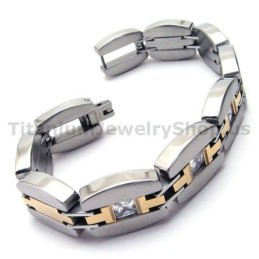 Bracelet En Titane Pour Homme Avec Diamants