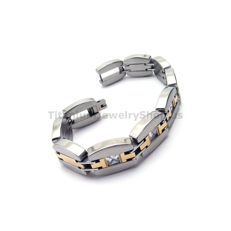 Bracelet En Titane Pour Homme Avec Diamants