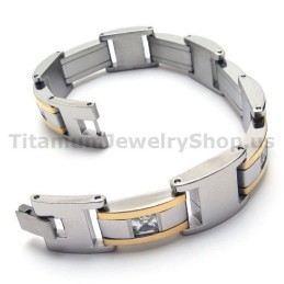 Bracelet En Titane Pour Homme Avec Diamants