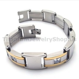 Bracelet En Titane Pour Homme Avec Diamants
