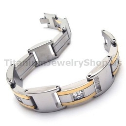 Bracelet En Titane Pour Homme Avec Diamants
