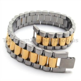 Bracelet En Titane Doré Pour Homme