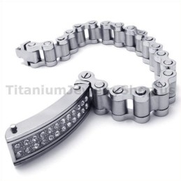 Bracelet En Titane Pour Homme Avec Diamants