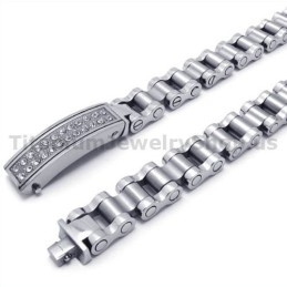 Bracelet En Titane Pour Homme Avec Diamants