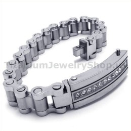 Bracelet En Titane Pour Homme Avec Diamants
