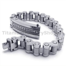 Bracelet En Titane Pour Homme Avec Diamants