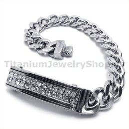Bracelet En Titane Pour Homme Avec Diamants