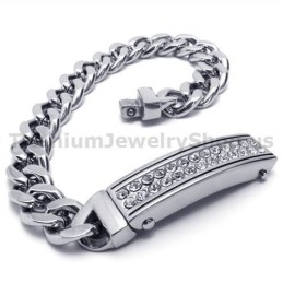 Bracelet En Titane Pour Homme Avec Diamants
