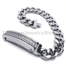 Bracelet En Titane Pour Homme Avec Diamants