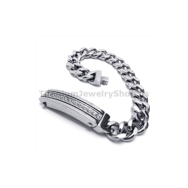 Bracelet En Titane Pour Homme Avec Diamants Bracelet En Titane Pour Homme Avec Diamants