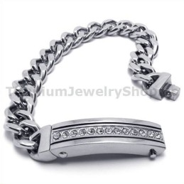Bracelet En Titane Pour Homme Avec Diamants