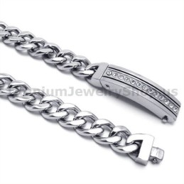 Bracelet En Titane Pour Homme Avec Diamants