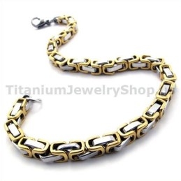 Bracelet En Titane Doré Pour Homme