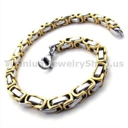 Bracelet En Titane Doré Pour Homme
