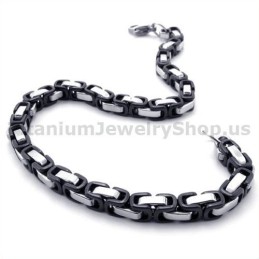 Bracelet En Titane Noir Pour Homme