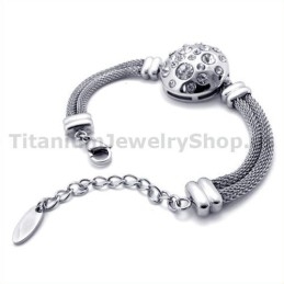 Bracelet En Titane Pour Femme Avec Diamants