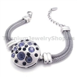 Bracelet En Titane Pour Femme Avec Diamants