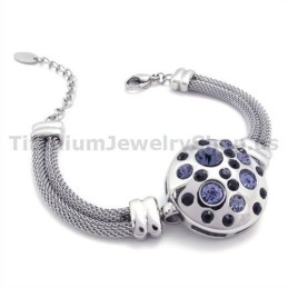 Bracelet En Titane Pour Femme Avec Diamants