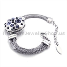 Bracelet En Titane Pour Femme Avec Diamants