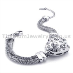 Bracelet En Titane Pour Femme Avec Diamants