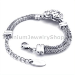Bracelet En Titane Pour Femme Avec Diamants