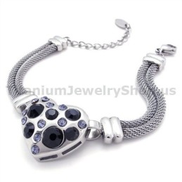 Bracelet En Titane Pour Femme Avec Diamants