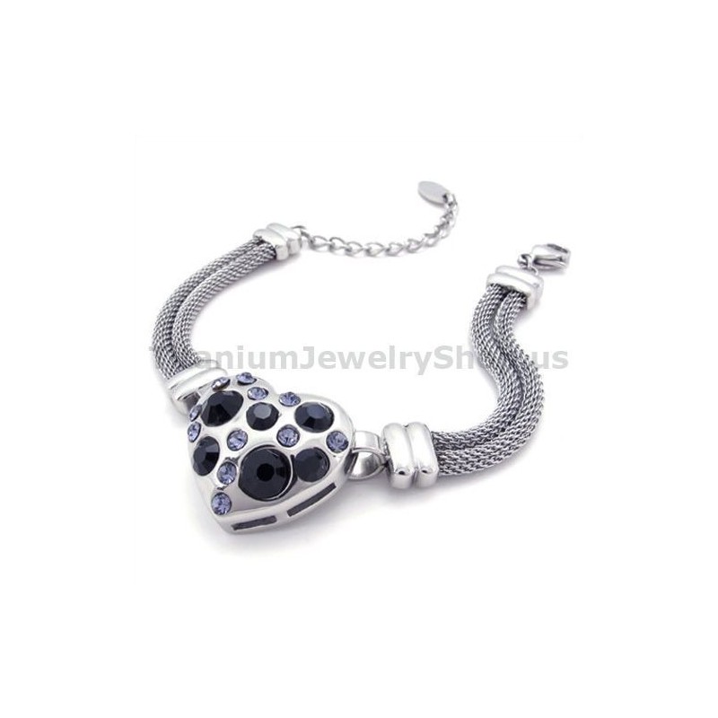 Bracelet En Titane Pour Femme Avec Diamants Bracelet En Titane Pour Femme Avec Diamants