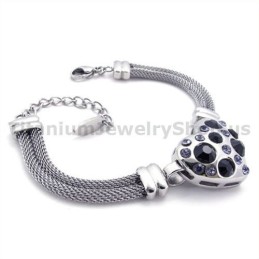 Bracelet En Titane Pour Femme Avec Diamants