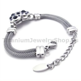 Bracelet En Titane Pour Femme Avec Diamants