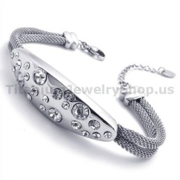 Bracelet En Titane Pour Femme Avec Diamants