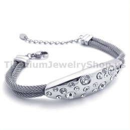 Bracelet En Titane Pour Femme Avec Diamants