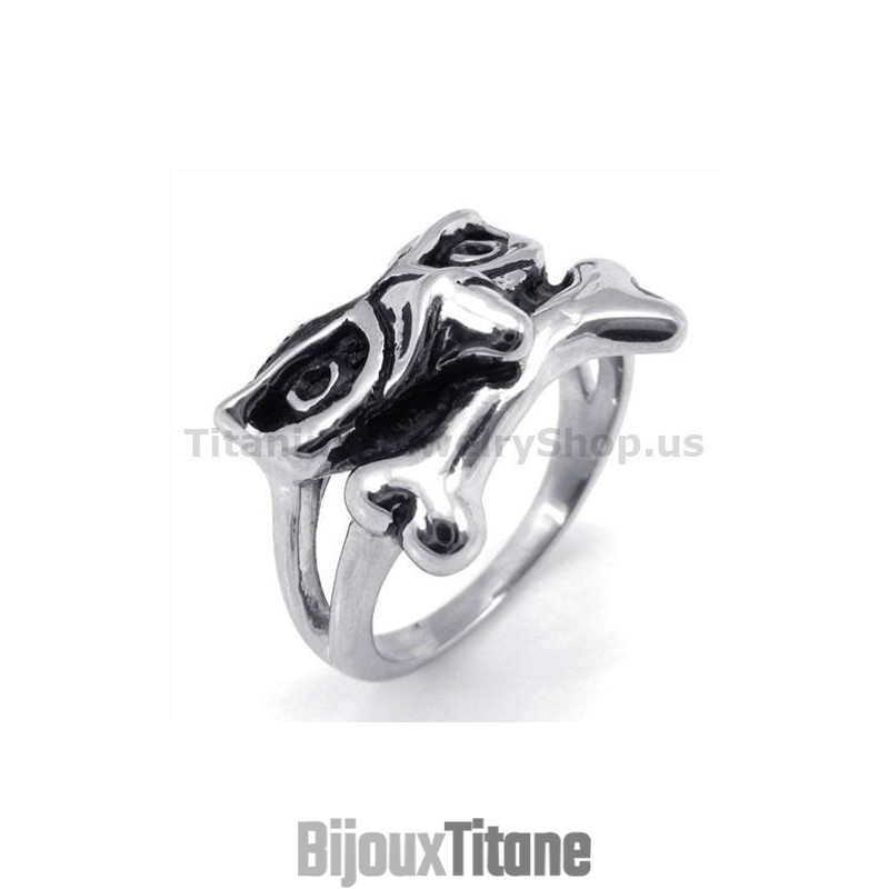 Bague Crâne En Titane