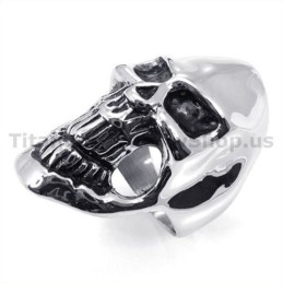 Bague Crâne En Titane