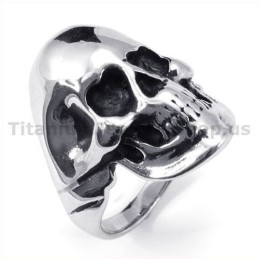 Bague Crâne En Titane