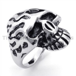 Bague Crâne En Titane